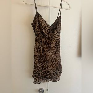 Super down cheetah casual dress